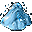 Blauer Feuerkristall