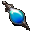 Blauer Glasbehälter